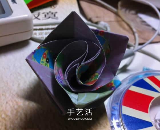 微型月季花的折紙教程 漂亮鉆石玫瑰怎么折圖解 -  itrip.net.cn