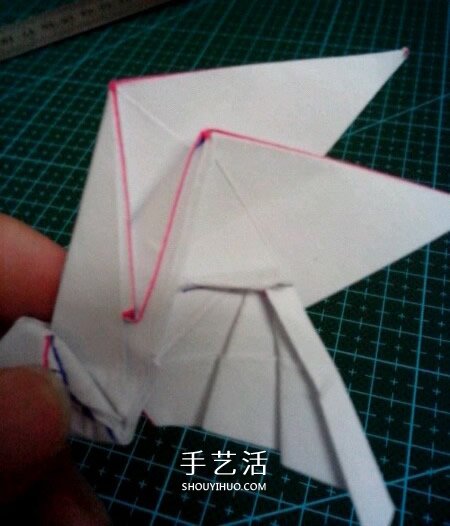 六翼熾天使之心折法 折紙帶六翼翅膀愛心圖解 -  itrip.net.cn