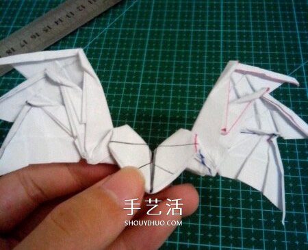 六翼熾天使之心折法 折紙帶六翼翅膀愛心圖解 -  itrip.net.cn