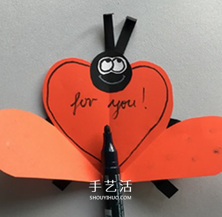 祝福幸運(yùn)！七星瓢蟲情人節(jié)愛(ài)心卡片的做法 -  itrip.net.cn