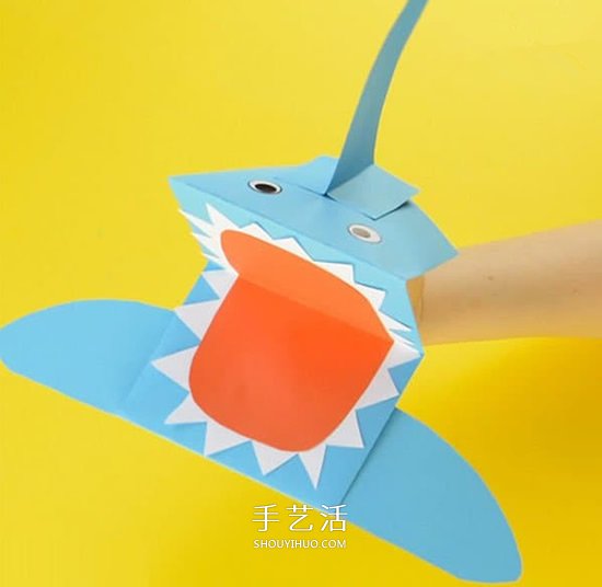 簡單做紙鯊魚的教程 好玩鯊魚手偶的折紙圖解 -  itrip.net.cn