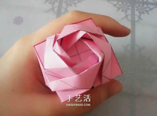 情人節(jié)禮品盒折紙圖解 好看韓式玫瑰禮盒的折法 -  itrip.net.cn
