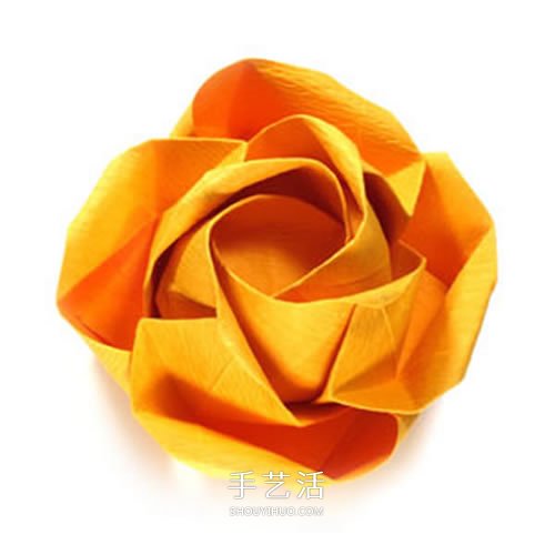 在川崎玫瑰上進(jìn)行改造 美麗紙玫瑰花手工折法 -  itrip.net.cn