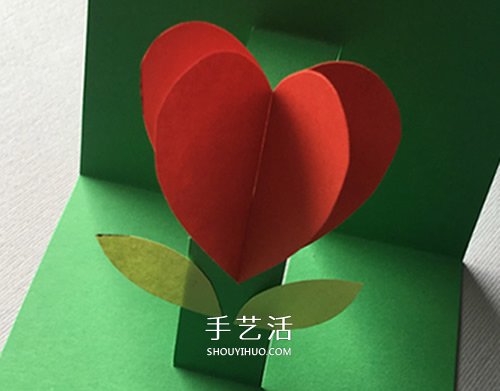 情人節(jié)立體花朵賀卡DIY 自制母親節(jié)愛心花賀卡 -  itrip.net.cn