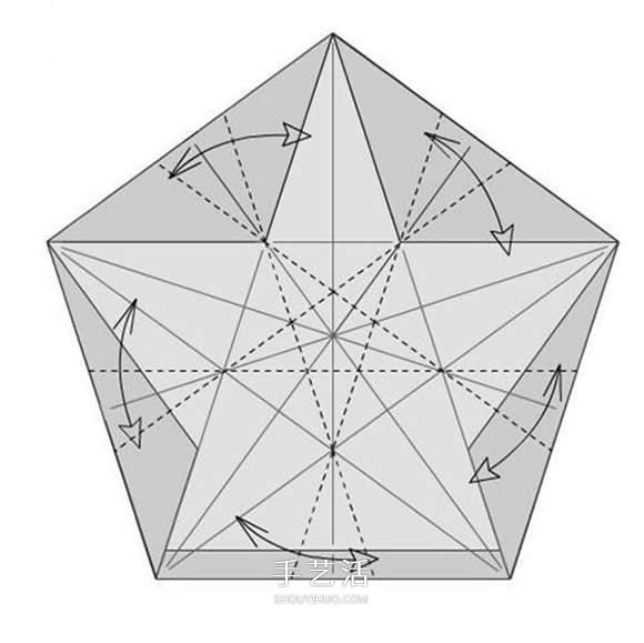 詳細(xì)玫瑰花的折紙教程 簡(jiǎn)單五瓣玫瑰花的折法 -  itrip.net.cn