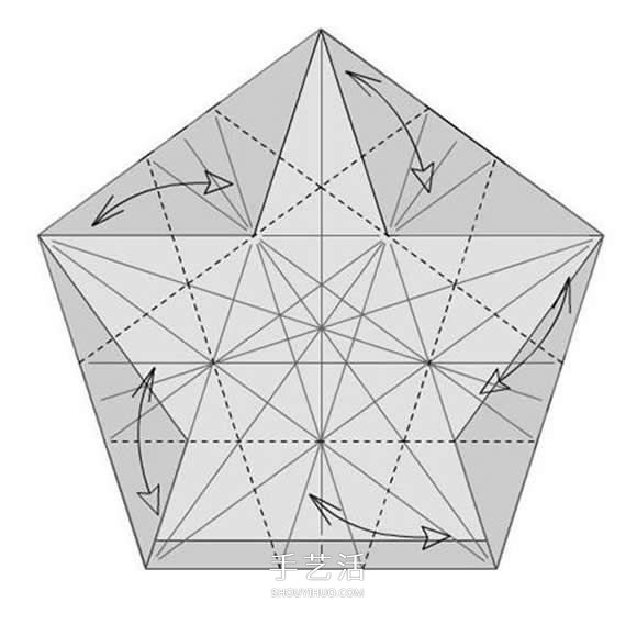 詳細(xì)玫瑰花的折紙教程 簡(jiǎn)單五瓣玫瑰花的折法 -  itrip.net.cn