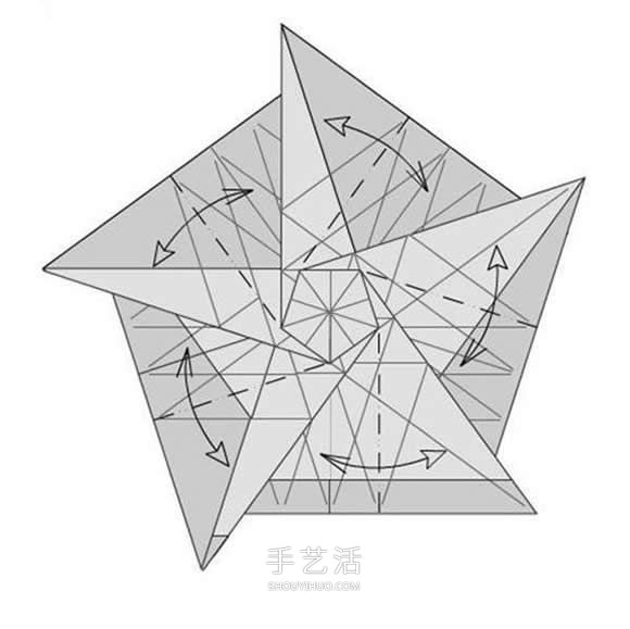 詳細(xì)玫瑰花的折紙教程 簡(jiǎn)單五瓣玫瑰花的折法 -  itrip.net.cn