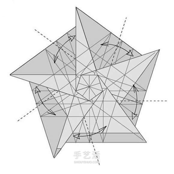 詳細(xì)玫瑰花的折紙教程 簡(jiǎn)單五瓣玫瑰花的折法 -  itrip.net.cn