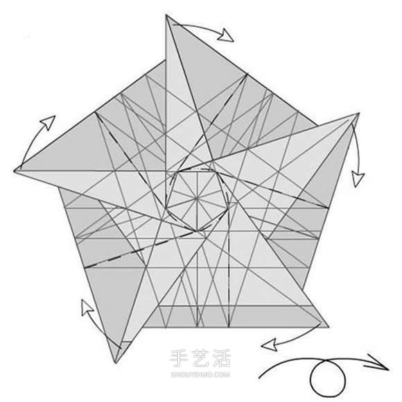 詳細(xì)玫瑰花的折紙教程 簡(jiǎn)單五瓣玫瑰花的折法 -  itrip.net.cn
