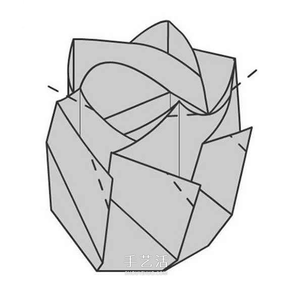 詳細(xì)玫瑰花的折紙教程 簡(jiǎn)單五瓣玫瑰花的折法 -  itrip.net.cn