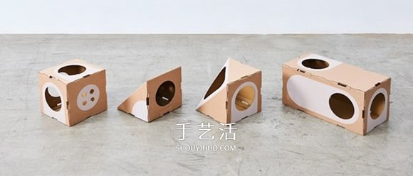 玩它千遍也不厭倦！ 瓦楞紙做的趣味貓窩 -  itrip.net.cn