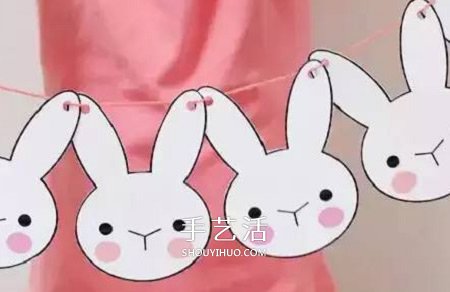 簡(jiǎn)單幼兒小手工 可愛的中秋節(jié)小白兔掛飾制作 -  itrip.net.cn