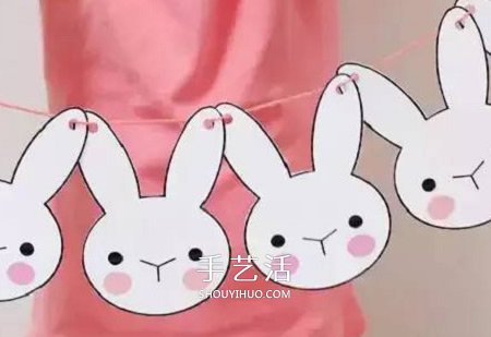 簡(jiǎn)單幼兒小手工 可愛的中秋節(jié)小白兔掛飾制作 -  itrip.net.cn