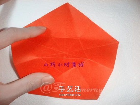 手工五星花的折法圖解 還可以做成花型收納盒 -  itrip.net.cn