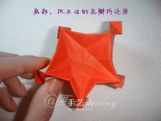 手工五星花的折法圖解 還可以做成花型收納盒 -  itrip.net.cn