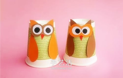 紙杯貓頭鷹的簡(jiǎn)單做法 廢棄紙杯子利用起來！ -  itrip.net.cn