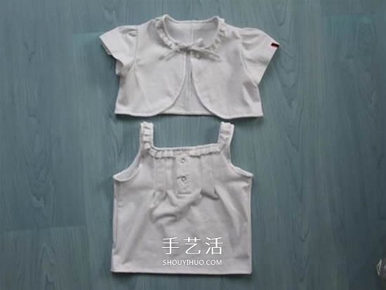 舊衣改造：男款T恤改造兒童坎肩背心套裝 -  itrip.net.cn
