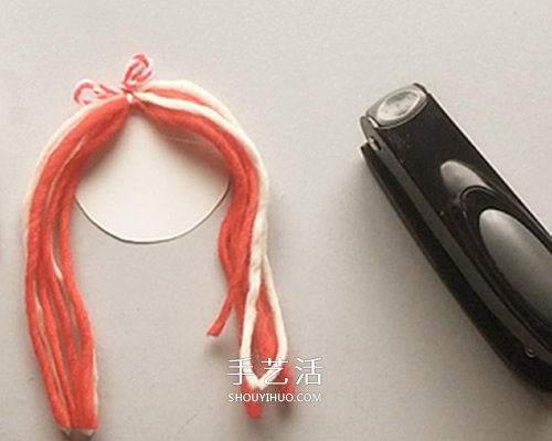 辮子姑娘手工制作方法 卡紙和毛線做女孩圖解 -  itrip.net.cn