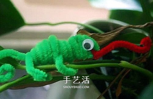 幼兒園手工制作變色龍 扭扭棒做變色龍的方法 -  itrip.net.cn