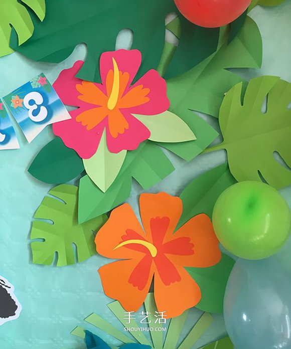 幼兒園手工制作花叢 簡(jiǎn)單手工卡紙花叢的做法 -  itrip.net.cn