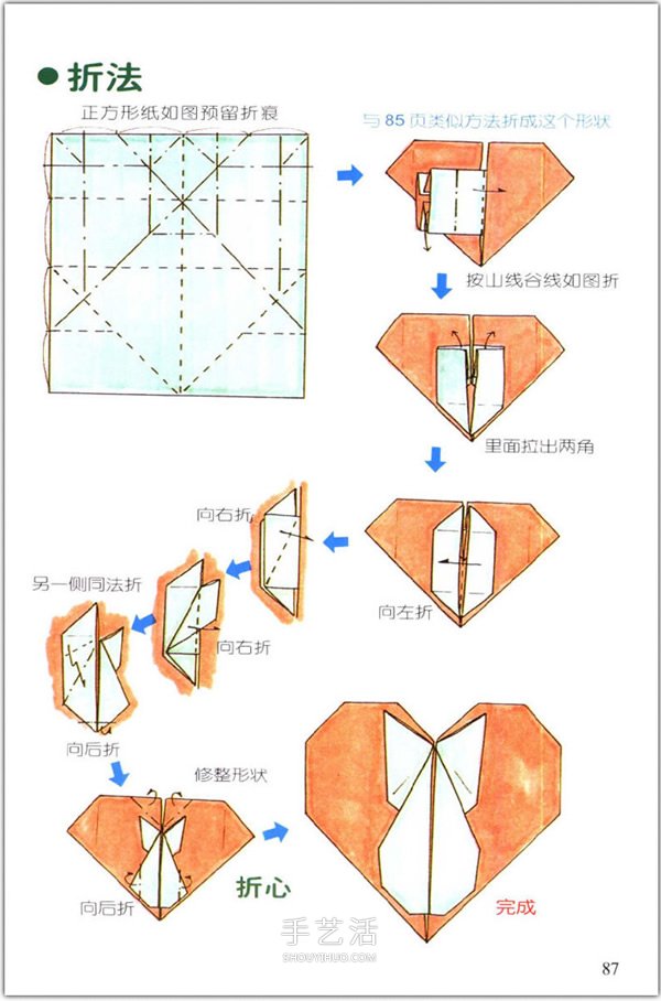 愛心怎么折？76種簡單心形的折紙方法圖解大全 -  itrip.net.cn