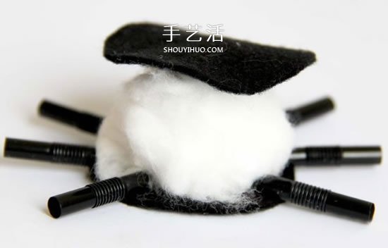 手工蜘蛛怎么做圖解 吸管手工制作萬圣節(jié)蜘蛛 -  itrip.net.cn