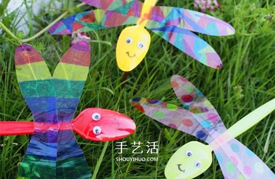 幼兒園廢物利用小制作 用一次性勺子做蜻蜓 -  itrip.net.cn