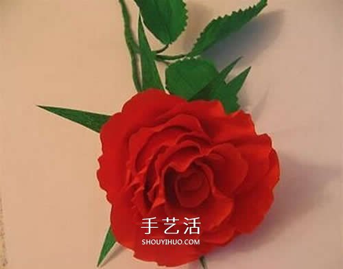 皺紋紙做花：漂亮紙玫瑰花的制作方法圖解 -  itrip.net.cn