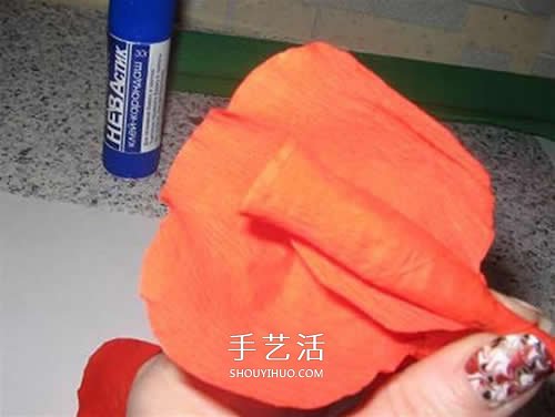 皺紋紙做花：漂亮紙玫瑰花的制作方法圖解 -  itrip.net.cn