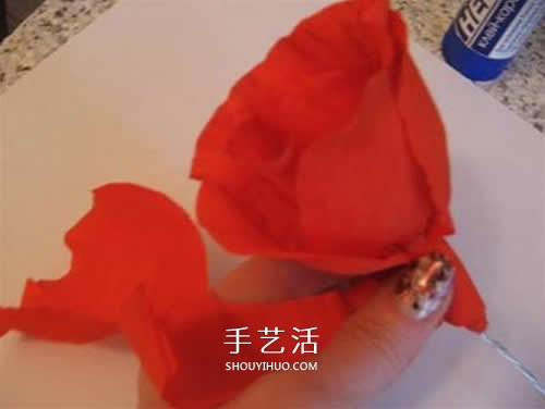 皺紋紙做花：漂亮紙玫瑰花的制作方法圖解 -  itrip.net.cn