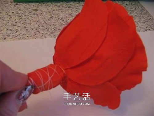 皺紋紙做花：漂亮紙玫瑰花的制作方法圖解 -  itrip.net.cn