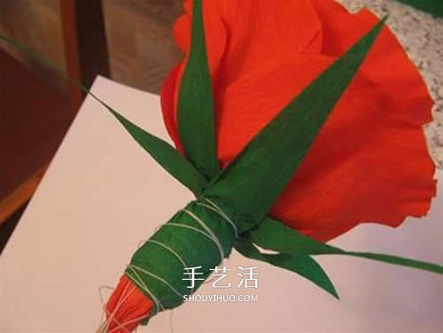 皺紋紙做花：漂亮紙玫瑰花的制作方法圖解 -  itrip.net.cn
