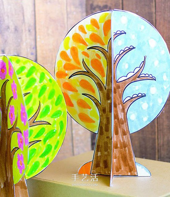 植樹(shù)節(jié)手工小制作 用卡紙做立體大樹(shù)的方法 -  itrip.net.cn