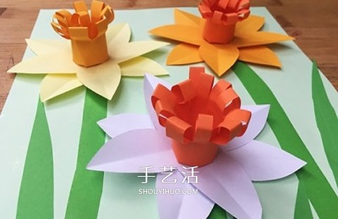 手工卡紙花的做法圖解 幼兒制作立體花朵教程 -  itrip.net.cn