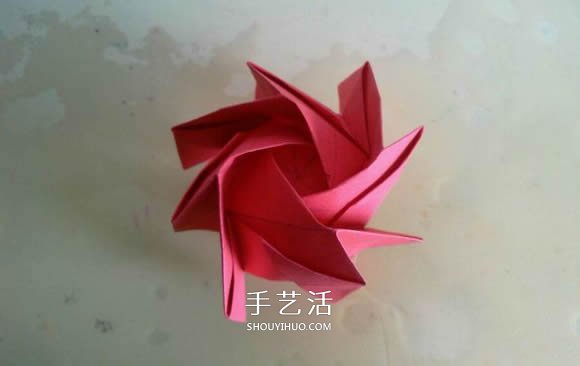LS玫瑰花的折法圖解 手工怎么折LS玫瑰步驟 -  itrip.net.cn
