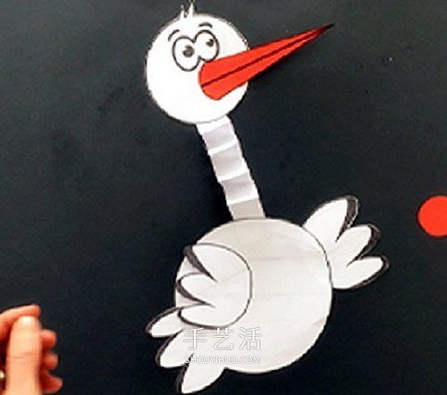 幼兒手工鴕鳥的制作方法 簡(jiǎn)單卡紙做卡通鴕鳥 -  itrip.net.cn