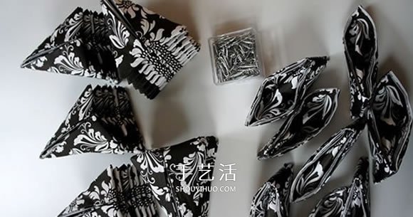 餐巾紙做三角插手工 三角插花球收納盒圖解 -  itrip.net.cn