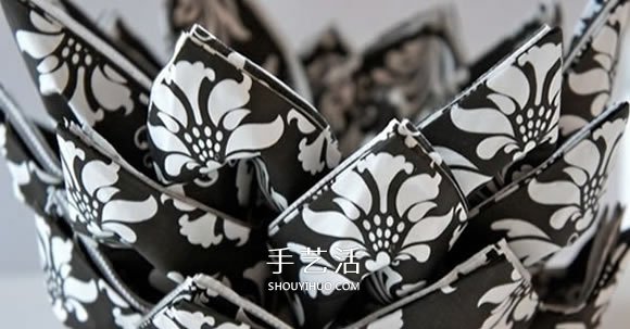 餐巾紙做三角插手工 三角插花球收納盒圖解 -  itrip.net.cn