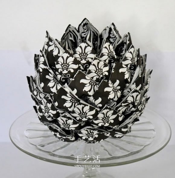 餐巾紙做三角插手工 三角插花球收納盒圖解 -  itrip.net.cn