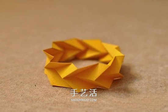 卡紙折手鐲的圖解教程 教你折出立體幾何手鐲 -  itrip.net.cn