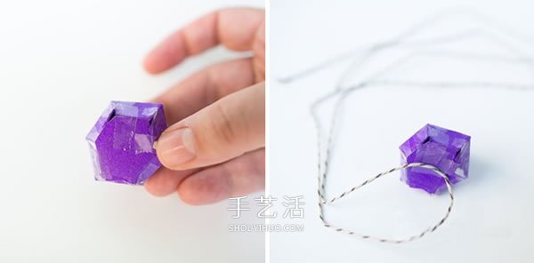卡紙手工制作立體鉆石 變成情人節(jié)表白飾物 -  itrip.net.cn
