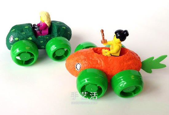 自制不一樣的玩具車 可愛蔬菜小車的制作方法 -  itrip.net.cn