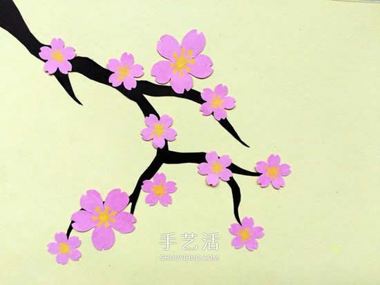 春天里的桃花賀卡做法 母親節(jié)送給最?lèi)?ài)的媽媽 -  itrip.net.cn