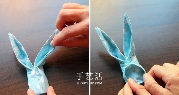 打發(fā)無(wú)聊等餐時(shí)光 餐巾紙手工折紙兔頭的方法 -  itrip.net.cn