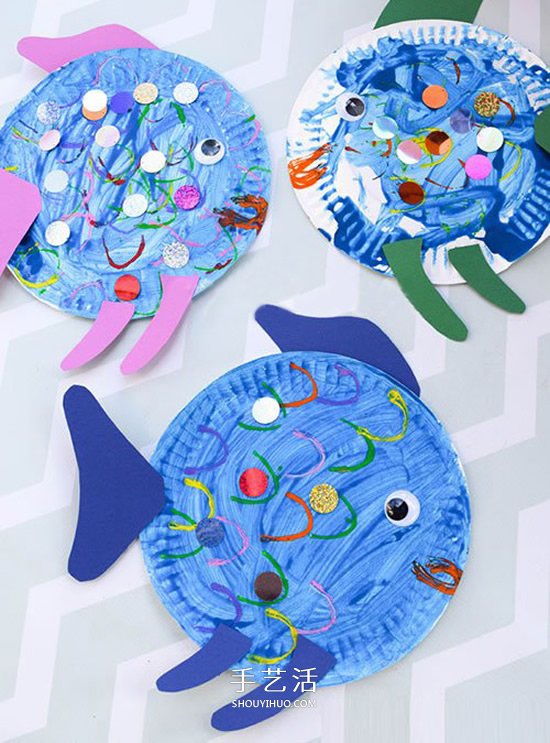 幼兒園紙盤小手工教程 做一條可愛的胖胖魚 -  itrip.net.cn
