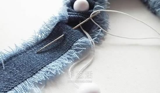 自制牛仔布手鏈的教程 牛仔布串珠手鏈做法 -  itrip.net.cn