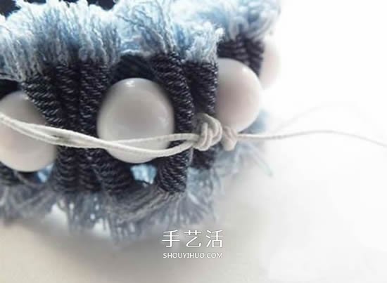 自制牛仔布手鏈的教程 牛仔布串珠手鏈做法 -  itrip.net.cn