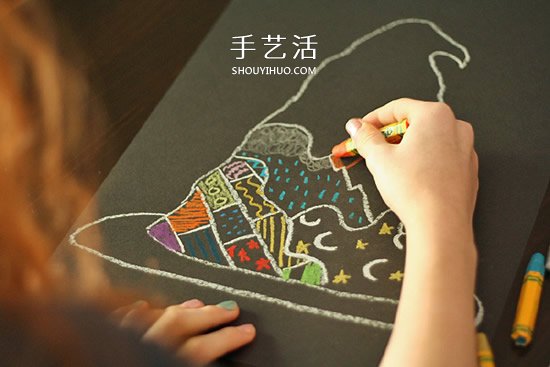 簡單手繪巫師帽教程 做一張漂亮的萬圣節(jié)賀卡 -  itrip.net.cn