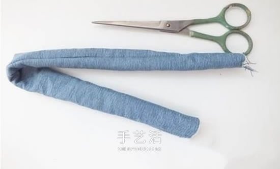 DIY裹珠手鏈的方法圖解 牛仔布改造易搭配手鏈 -  itrip.net.cn