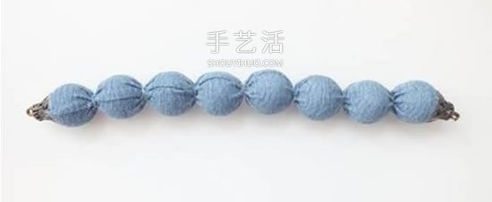 DIY裹珠手鏈的方法圖解 牛仔布改造易搭配手鏈 -  itrip.net.cn